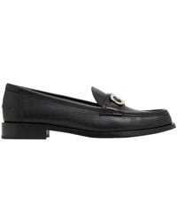 Ferragamo - Ferragamo Gancini Ornament Leather Moccasins - Lyst