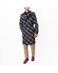 Burberry - Check Long Belted Trench Coat, Brand Size 46 Us - Lyst