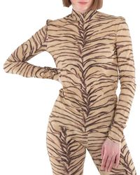 Stella McCartney - Long-Sleeved Tiger Printed Top - Lyst