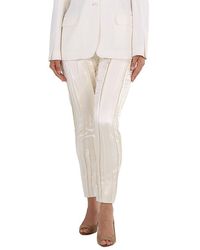 Saint Laurent - Crinkle-Effect Tailored Trousers, Brand Size 34 (Us - Lyst