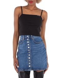 T By Alexander Wang - Ribbed-Knit Cotton Cami Top - Lyst