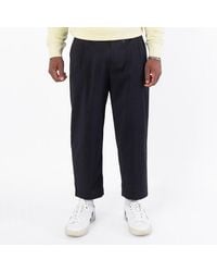 Maison Kitsuné - Tapered Pleated Wool Trousers - Lyst