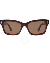 Tom Ford - Mikel Polarized Brown Cat Eye Sunglasses Ft1085 52h 54 - Lyst
