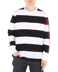 Burberry - Laxley Stripe Cotton Oversized Long-sleeve T-shirt - Lyst