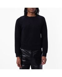 Balmain - Logo Embossed Cotton Sweatshirt - Lyst