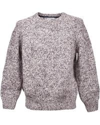 Brunello Cucinelli - Ecru Cashmere Blend Crew Neck Sweater, Brand Size 52 (Us - Lyst
