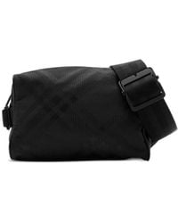 Burberry - Check-Jacquard Zipped Belt Bag - Lyst
