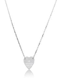 Gucci - Heart Necklace With Trademark - Lyst