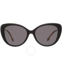 Burberry - Dark Grey Cat Eye Sunglasses Be4407f 385387 54 - Lyst