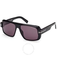 Tom Ford - Turner Smoke Navigator Sunglasses Ft1101 01a 58 - Lyst