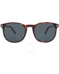 Tom Ford - Ansel Blue Round Sunglasses Ft0858 54v 51 - Lyst