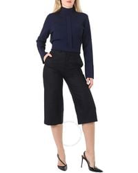 Moncler - Wide-leg Cropped Wool Trousers - Lyst