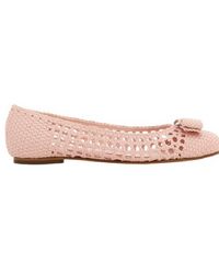Ferragamo - Woven Varina Ballet Flats - Lyst