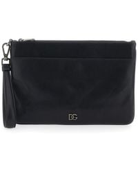 Dolce & Gabbana - Dolce & Gabbana Leather Clutch - Lyst