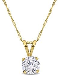 Created Forever - 1Ct Tw Lab-Grown Diamond Solitaire Pendant With Chain - Lyst