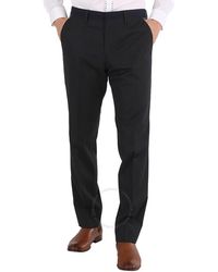 Burberry - Charcoal Classic-fit-panelled Wool Tailored Trousers - Lyst