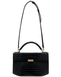 TOTEME - Crocodile-Embossed Calfskin Top Handle Bag - Lyst