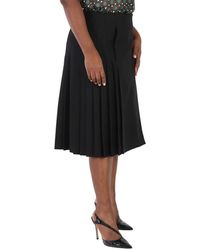 Burberry - Pleated Wrap Skirt - Lyst