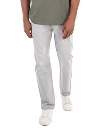 Balmain - Washed Denim Straight Cut Jeans, Waist - Lyst