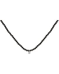 Haus of Brilliance - Sterling Diamond Accent Spinel Bead Station Necklace - Lyst