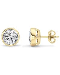 Mure And Co - 4Ctw Round Shaped Lab Grown Diamond (F/Vs) Stud Earrings - Lyst