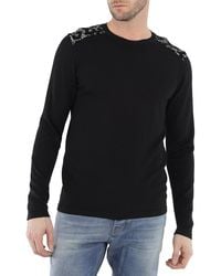 Roberto Cavalli - Animal Print Panel Sweater - Lyst