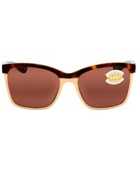 Costa Del Mar - Anaa Brown Polarized Polycarbonate Sunglasses Ana 105 Ocp 55 - Lyst