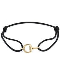 Gucci - 18Ct Horsebit And Cord Friendship Bracelet - Lyst
