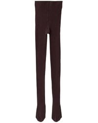 Burberry - Ribbed Fine Wool Blend Tights - Lyst