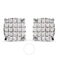 Haus of Brilliance - 10K 3/4 Cttw Princess Diamond Composite Cushion Shape Stud Earrings (I-J Color, I1-I2 Clarity) - Lyst
