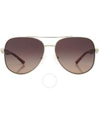 Michael Kors - Chianti Brown Gray Gradient Mirrored Aviator Sunglasses Mk1121 1014k0 58 - Lyst