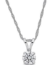 Created Forever - 3/4Ct Tw Lab-Grown Diamond Solitaire Pendant With Chain - Lyst