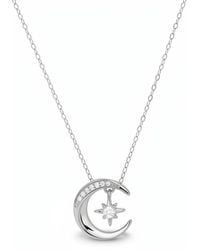 Kylie Harper - Sterling Dangling Moon & Star Cz Pendant - Lyst