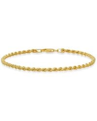 Kylie Harper - Italian 14K Over 8.5" Rope Chain Bracelet - Lyst
