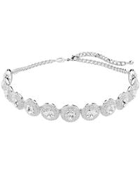 Swarovski - Una Angelic Rhodium Plated Choker Necklace - Lyst