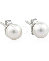Mikimoto - Akoya Pearl Stud Earrings With 18K 6-6.5Mm A Grade - Lyst