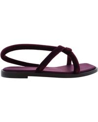 Ferragamo - Ferragamo Floriane Knotted Strap Flat Sandals, Size 7 C - Lyst