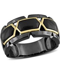 Amour - 2 3/8 Ct Tw Onyx Station Ring - Lyst