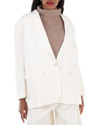 Max Mara - Monica Cotton Canvas Oversize Blazer - Lyst