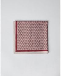Brunello Cucinelli - Burgundy Patterned Silk Scarf - Lyst
