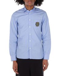 Lacoste - Striped Cotton Poplin Long-Sleeve Shirt - Lyst