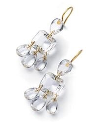 Baccarat - Mhdt Boucles Doreilles Fils Chandelier Or Jaune Cristal Clair - Lyst