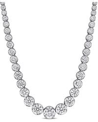 Created Forever - 12 1/2Ct Tw Lab-Grown Diamond Graduated Tennis Necklace - Lyst