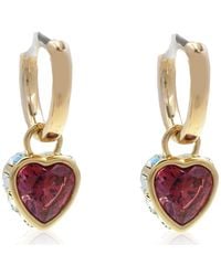 Swarovski - Chroma Drop Earrings, Heart, 18K Finish - Lyst