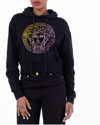 Versace - Medusa Crystal Embellished Hoodie - Lyst