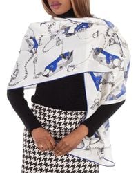 Burberry - Knight Hardware Print Silk Scarf - Lyst