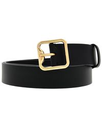 Burberry - B Buckle Calf Leather Belt, Cm - Lyst