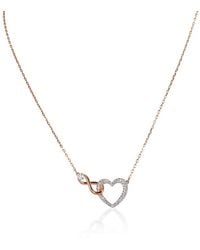 Swarovski - Infinity Heart Necklace, Mixed Metal Finish - Lyst