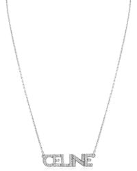Celine - Ladies Monochroms Strass Necklace - Lyst