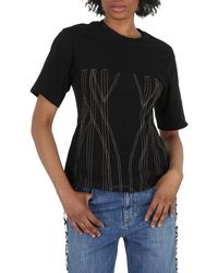 Stella McCartney - Corset Embroidery T-shirt - Lyst